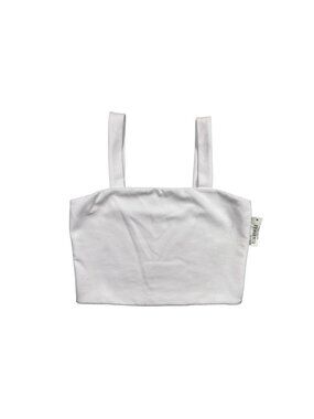 NWT Wild Meadow Textured Crop Tank Top Off White Clean Girl Cami M